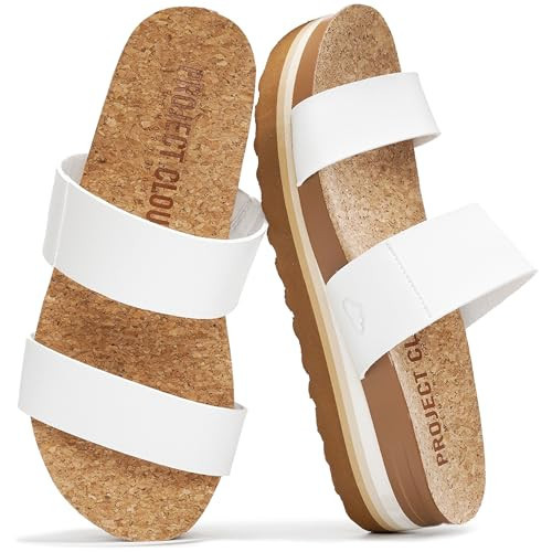 Project Cloud Womens Sandals - Premium Cork Insole Insole Shoes for Women Lightweight and Non Slip Beach Sandals for Women 2026 (Riptide, OFFW, 6.5) | Amazon (US)