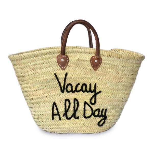 Straw Tote - Vacay All Day | White Elephant Designs