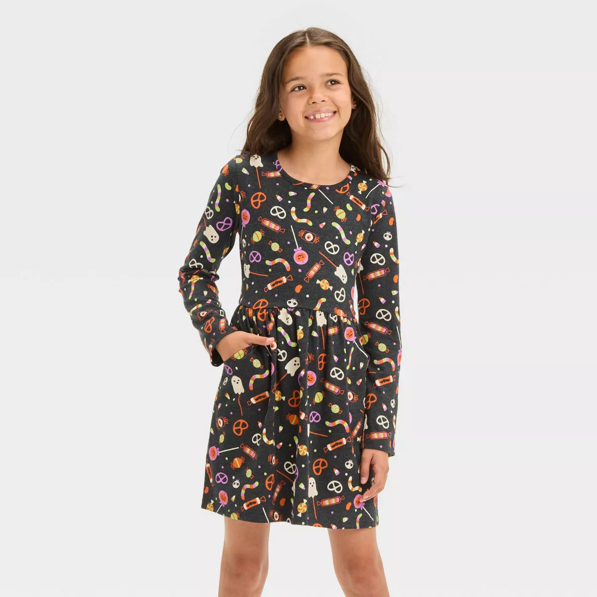 Girls' Long Sleeve Halloween Dress - Cat & Jack™ | Target