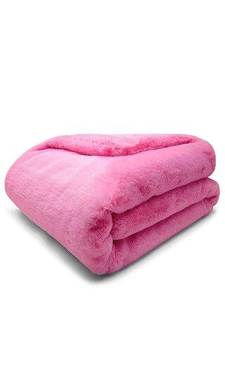Jumbo Brady Faux Fur Blanket in Sugar Pink | Revolve Clothing (Global)