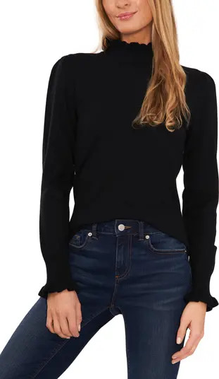 Ruffle Mock Neck Sweater | Nordstrom