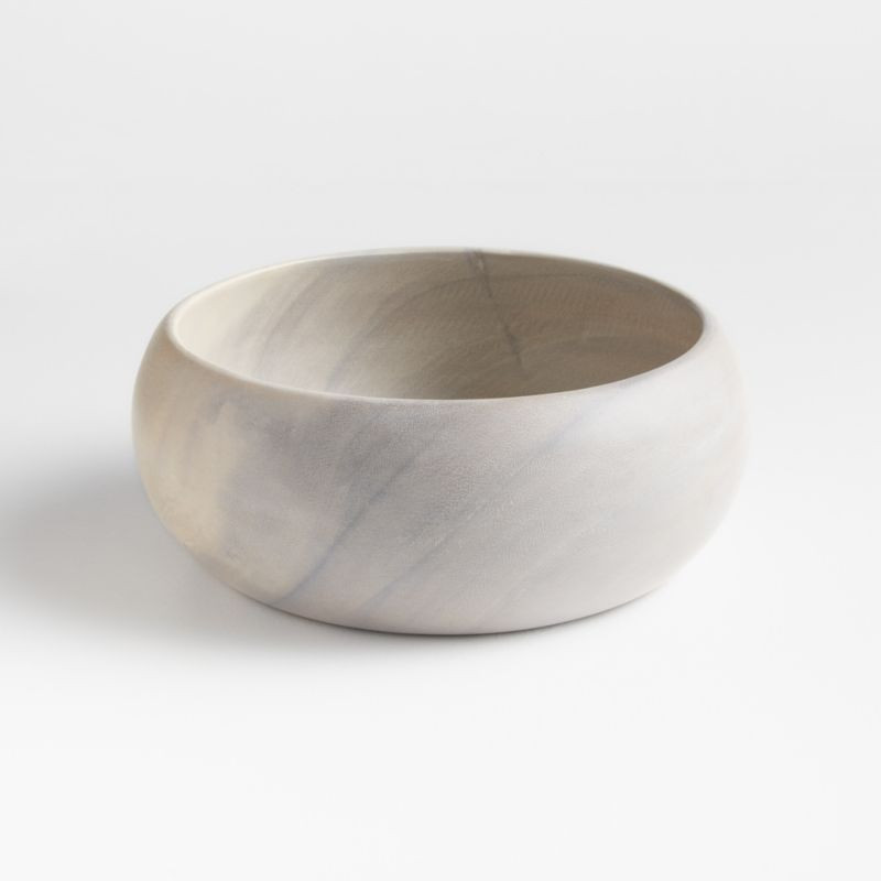 Tondo White Washed Bowl 8.5" + Reviews | Crate & Barrel | Crate & Barrel