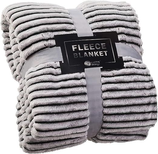 GO Fleece Blanket Black and White Throw Blanket – Throw 50”x60” 270GSM Warm Comfy, Super So... | Amazon (US)