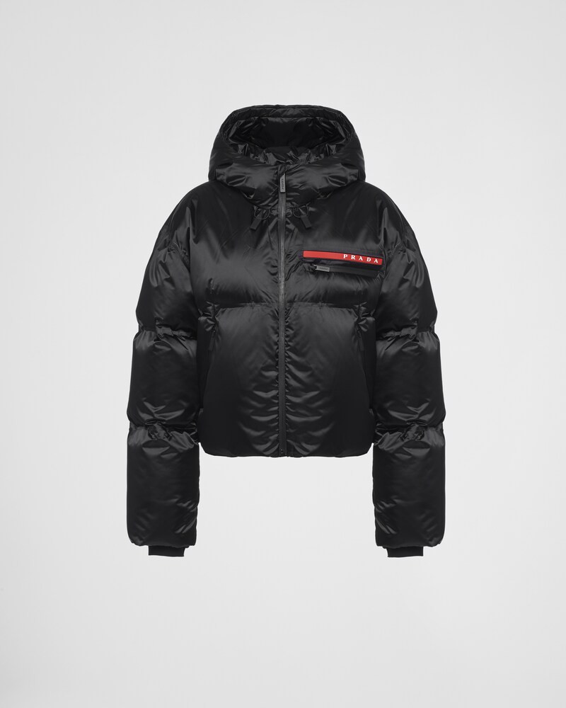 Cropped technical nylon down jacket | Prada Spa (EU + UK)