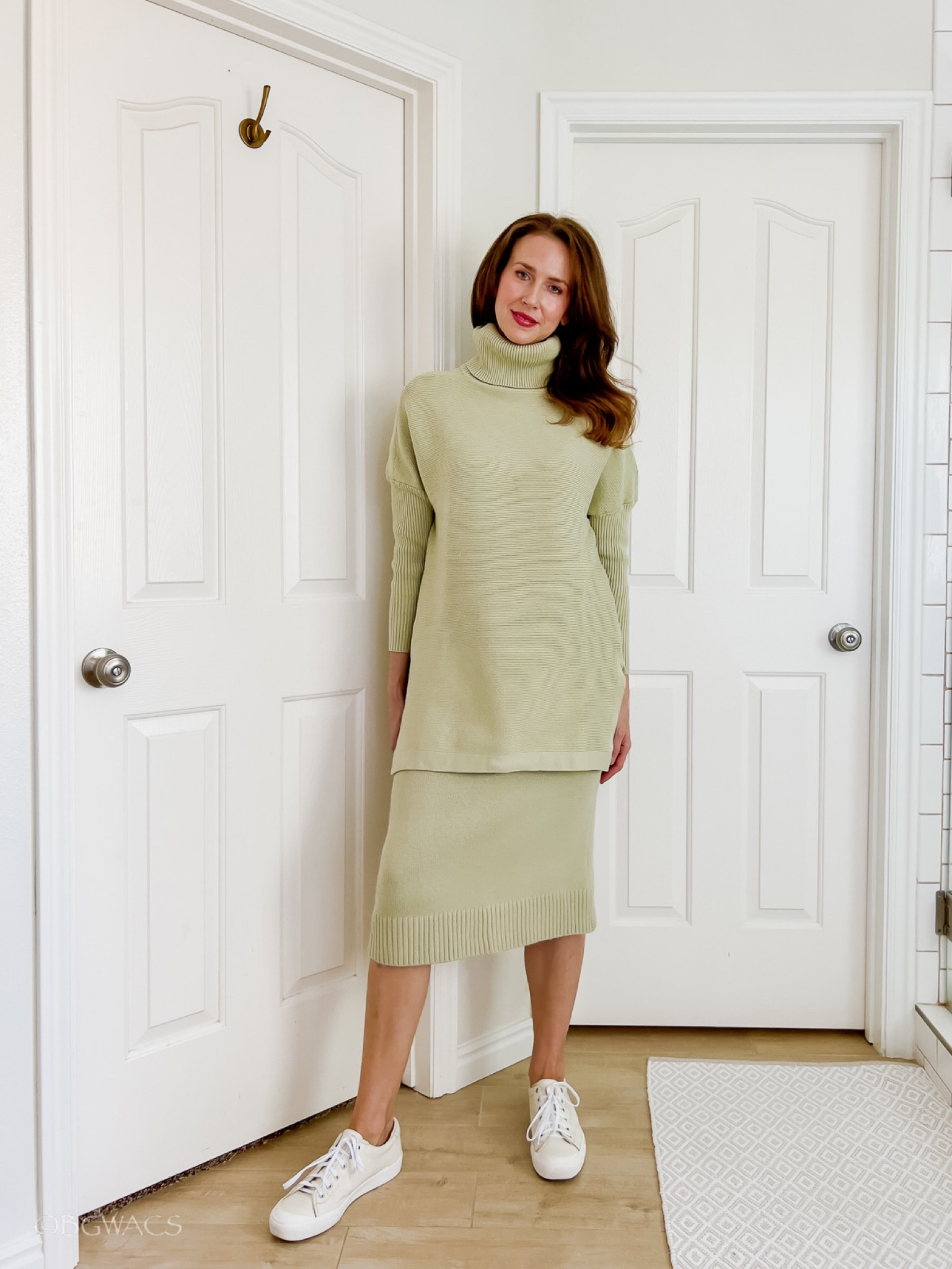 hot pink and lime green bridesmaid dresses Berylove Women Light Green Bridesmaid Dress A Line Cold Shoulder Detachable Sleeves Chiffon Maxi Wedding Guest Dress, Blush Pink / custom main image 1