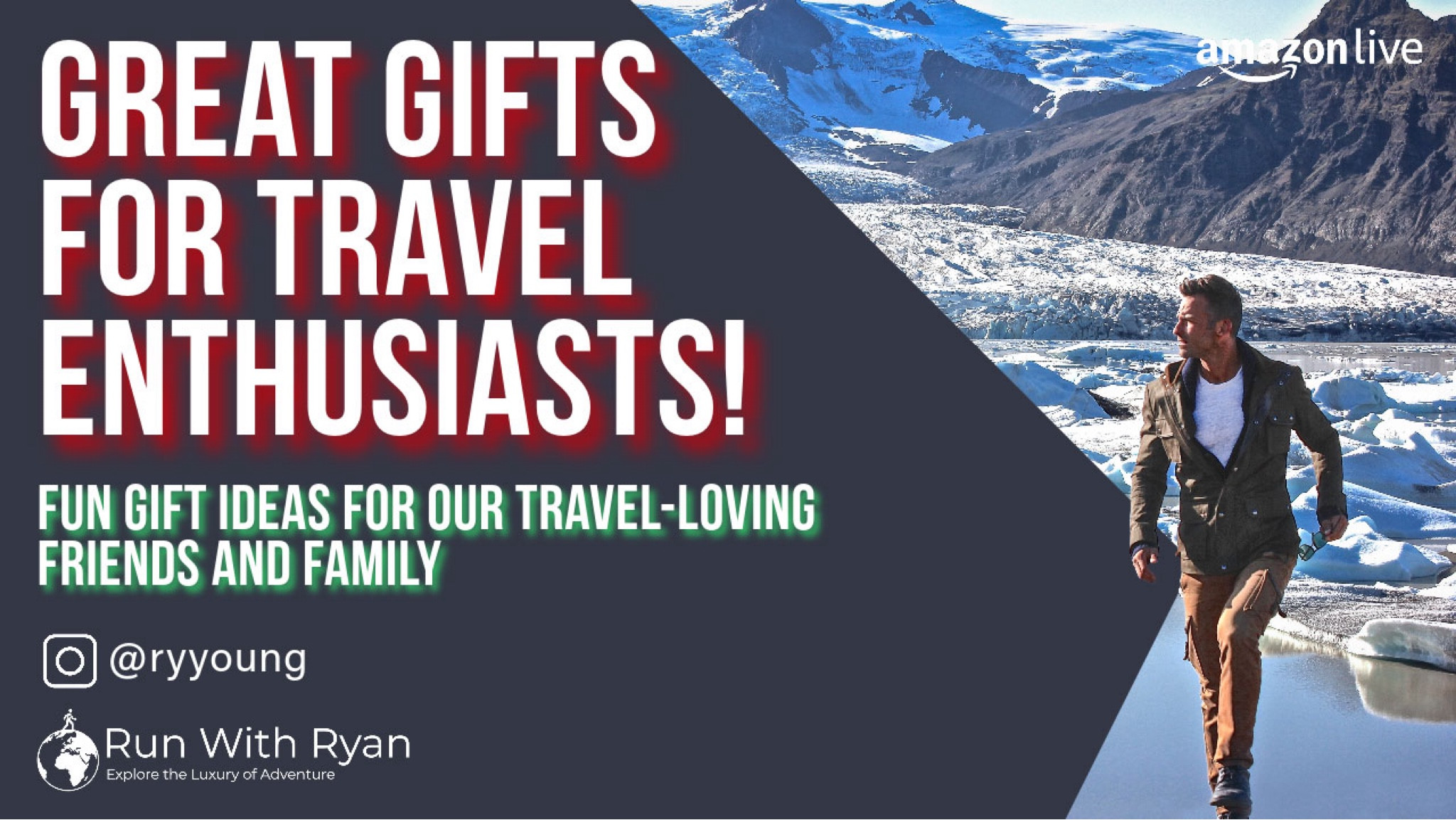 Great Gifts for the Travel Loving Enthusiast in our life, explore them with me, today at 4:30pm PST on Amazon Live! We’ll chat these great gift ideas and share some fun travel stories. A gift guide geared to those of us who enjoy time on the road, in the air and seeking out new adventures!↣ 

#LTKtravel #LTKHoliday #LTKGiftGuide