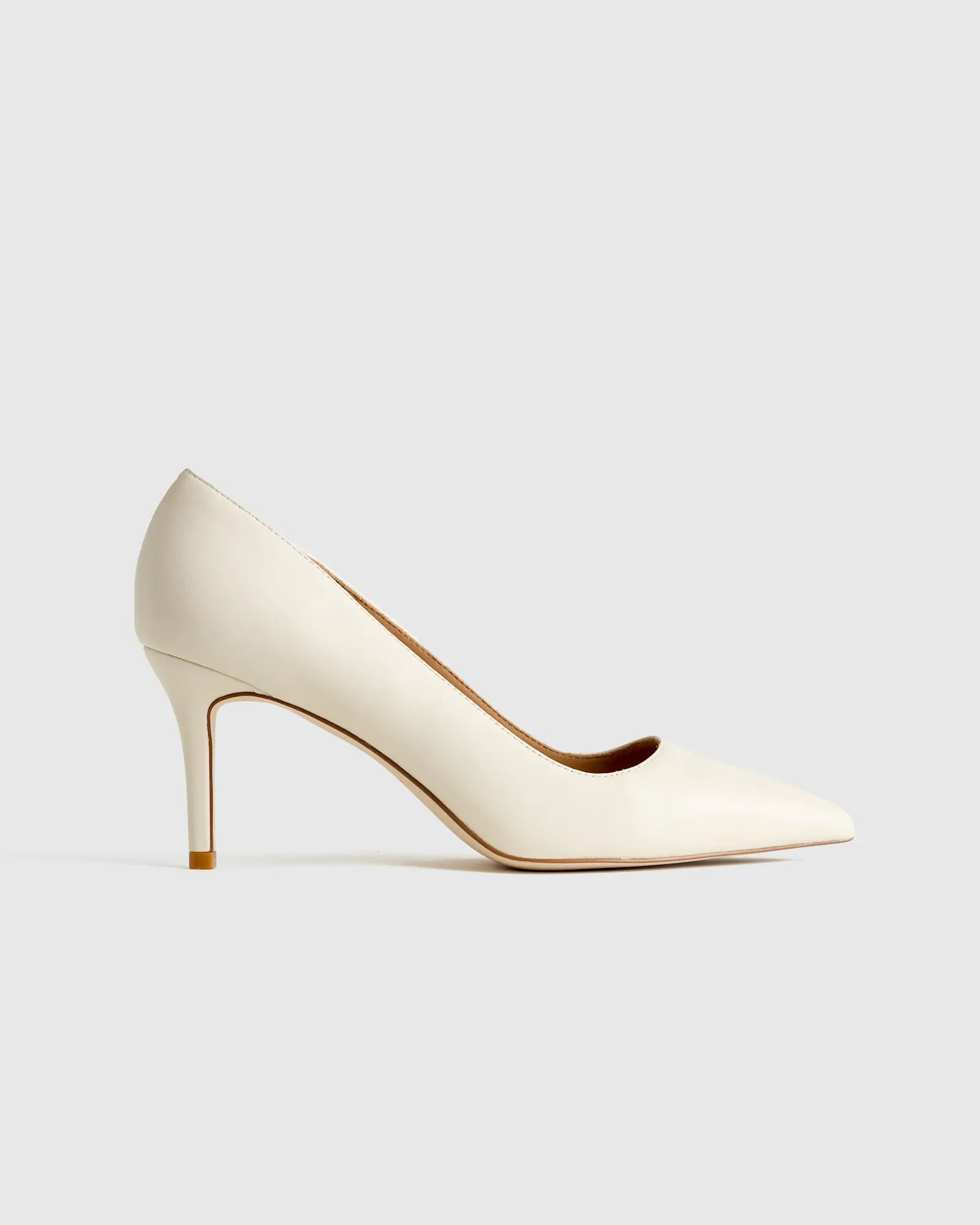 Italian Leather 75mm Pointy Toe Pump | Quince
