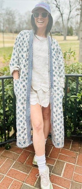 Collins Swim Duster: Domino Blue — ELEANOR JAMES BRAND | ELEANOR JAMES BRAND