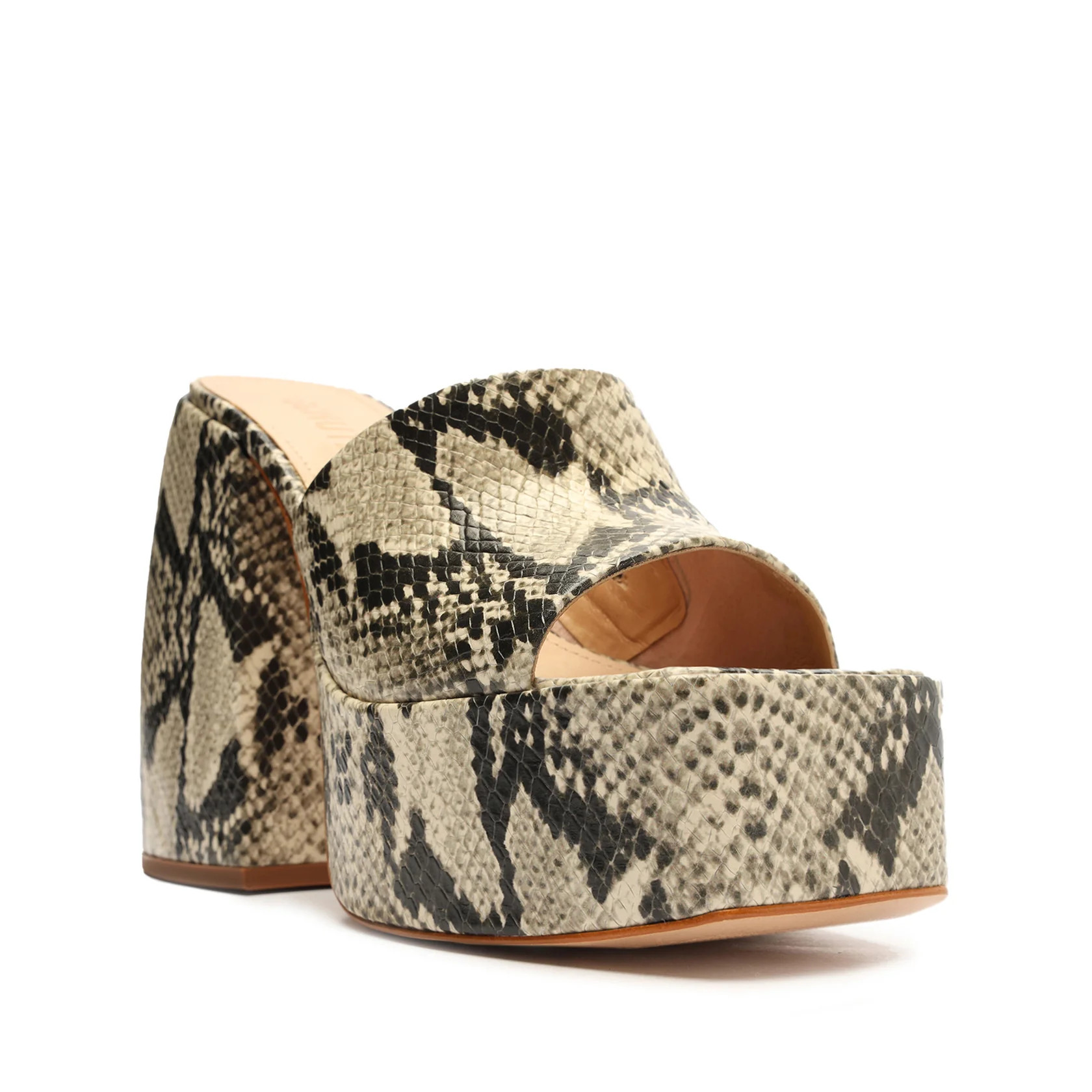 Aretha Snake Embossed Leather Sandal | Schutz Shoes (US)