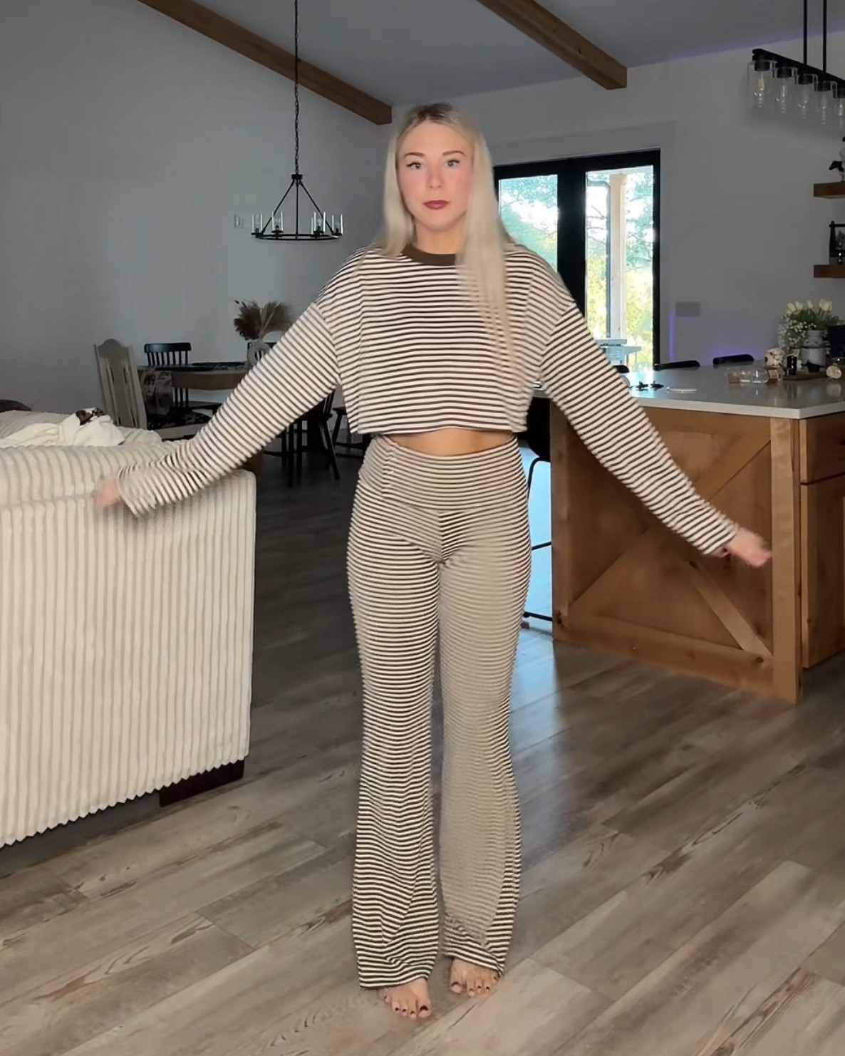 Cutie little striped set #shein #sets #fall
