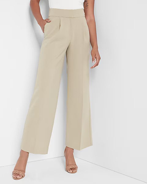 Super High Waisted Straight Ankle Pants | Express
