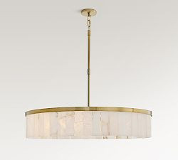 Windham Alabaster Tile Round Chandelier (30"-42") | Pottery Barn (US)