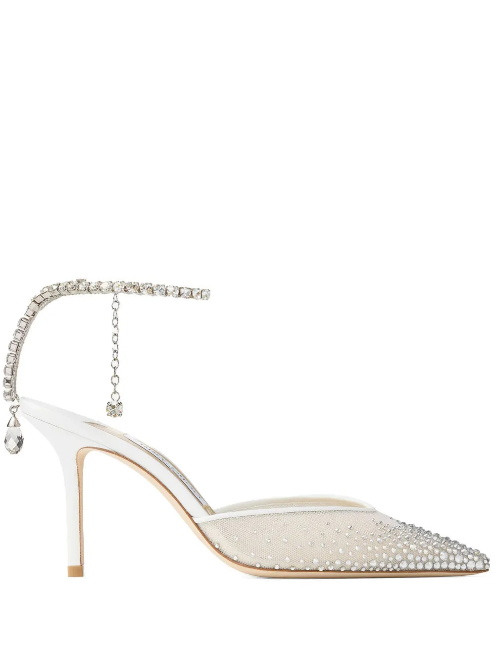 Jimmy Choo 85mm Saeda pumps - White | Farfetch Global