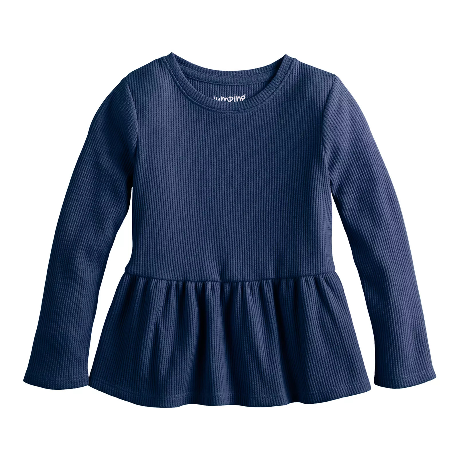 Toddler Girl Jumping Beans® Long Sleeve Thermal Peplum T-Shirt | Kohl's