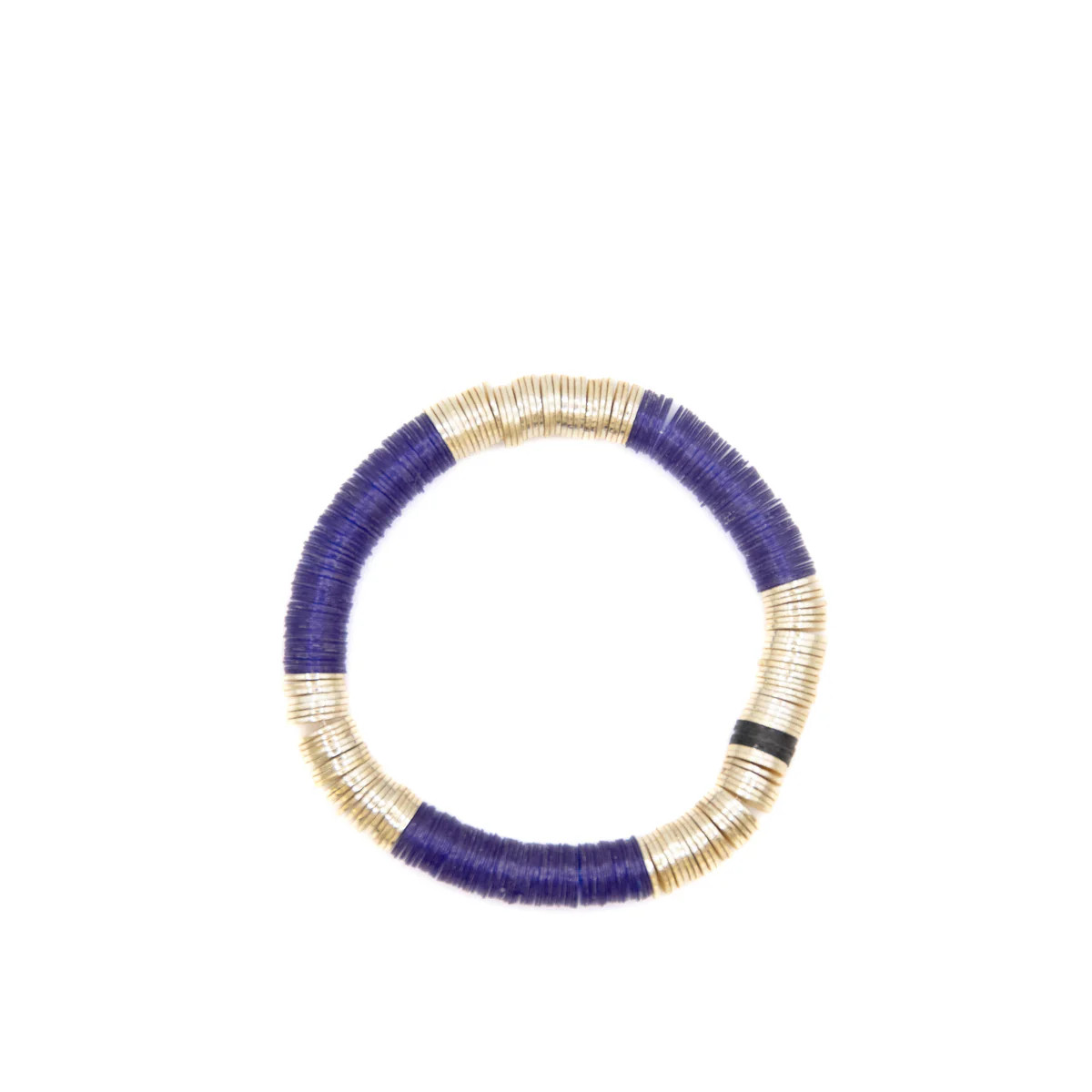 Royal Blue Translucent Vinyl Bracelet 8mm | Allie + Bess