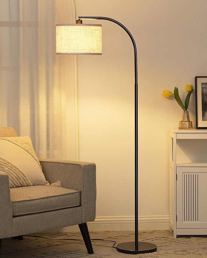DEWENWILS Modern Arched Floor Lamps with Adjustable Beige Line Lampshade, Standing Tall Arc Lamp ... | Amazon (CA)