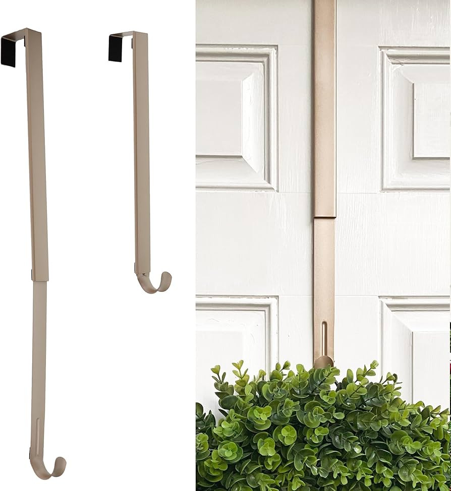 Haute Decor Adapt Adjustable Wreath Hanger (Champagne) - Over The Door Wreath Hanger for Front Do... | Amazon (US)
