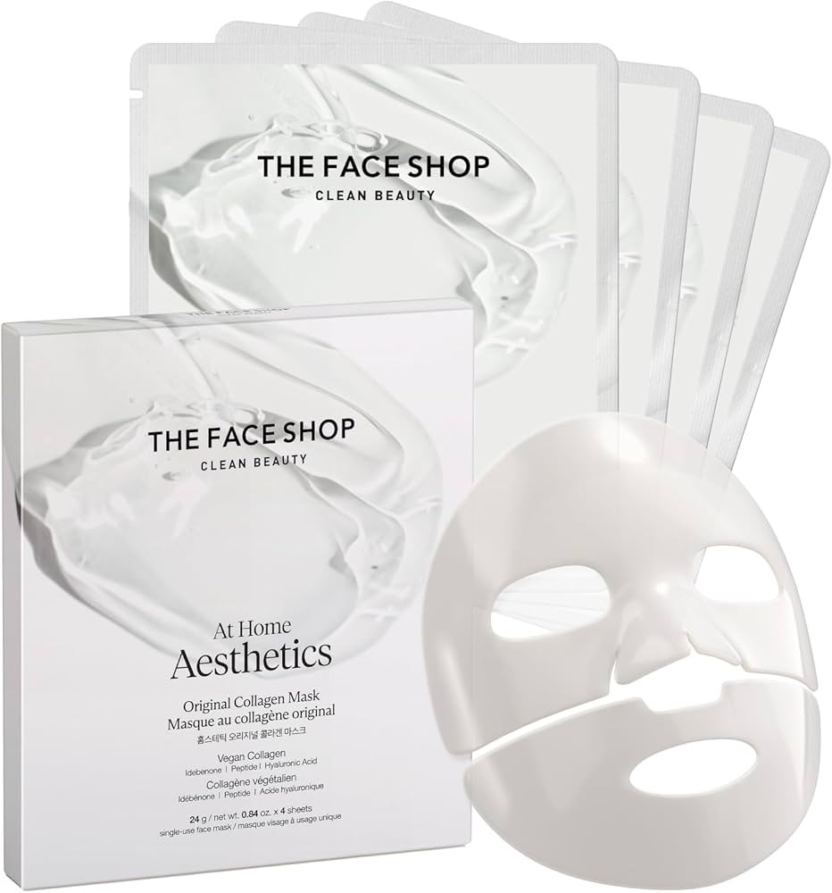 The Face Shop At Home Aesthetics Vegan Collagen Face Mask, Korean Glass Skin Care, Original & Vit... | Amazon (US)