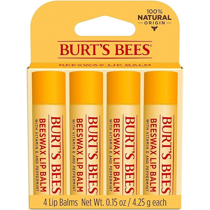 Burt's Bees Lip Balm, Moisturizing Lip Care, for All Day Hydration, 100% Natural, Original Beeswa... | Amazon (US)