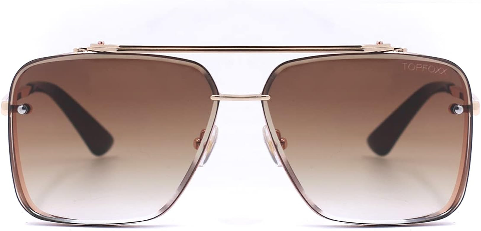 TOPFOXX - Bella Coffee - Aviator Sunglasses for Women Oversized - Total UV 400 Protection coating... | Amazon (US)