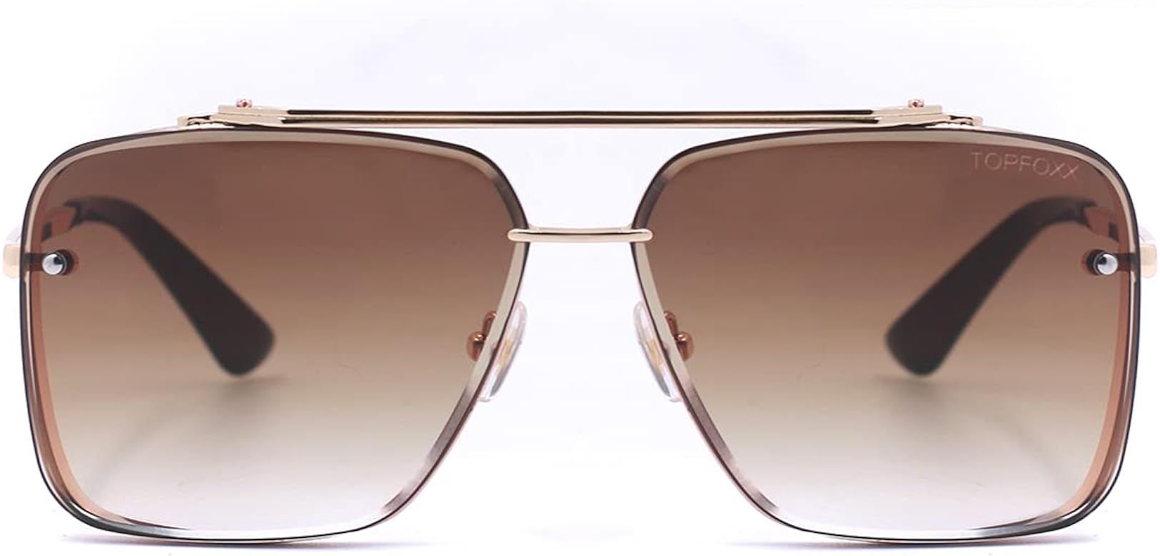TOPFOXX - Bella Coffee - Aviator Sunglasses for Women Oversized - Total UV 400 Protection coating... | Amazon (US)