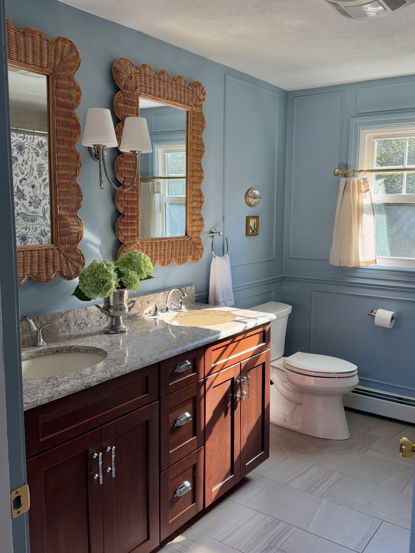 Swipe to the end to see the before! 

As we are getting towards the end of the in-law project! I thought it would be fun to bring it back to where it all started! 

We did this bathroom over the summer as budget renovation and I just love how it came out 

Comment “BATHROOM” and I will send you the link to everything we used in this room! 🩵

#beforeandafter #bathroominspo #bathroomdesign #homedecor