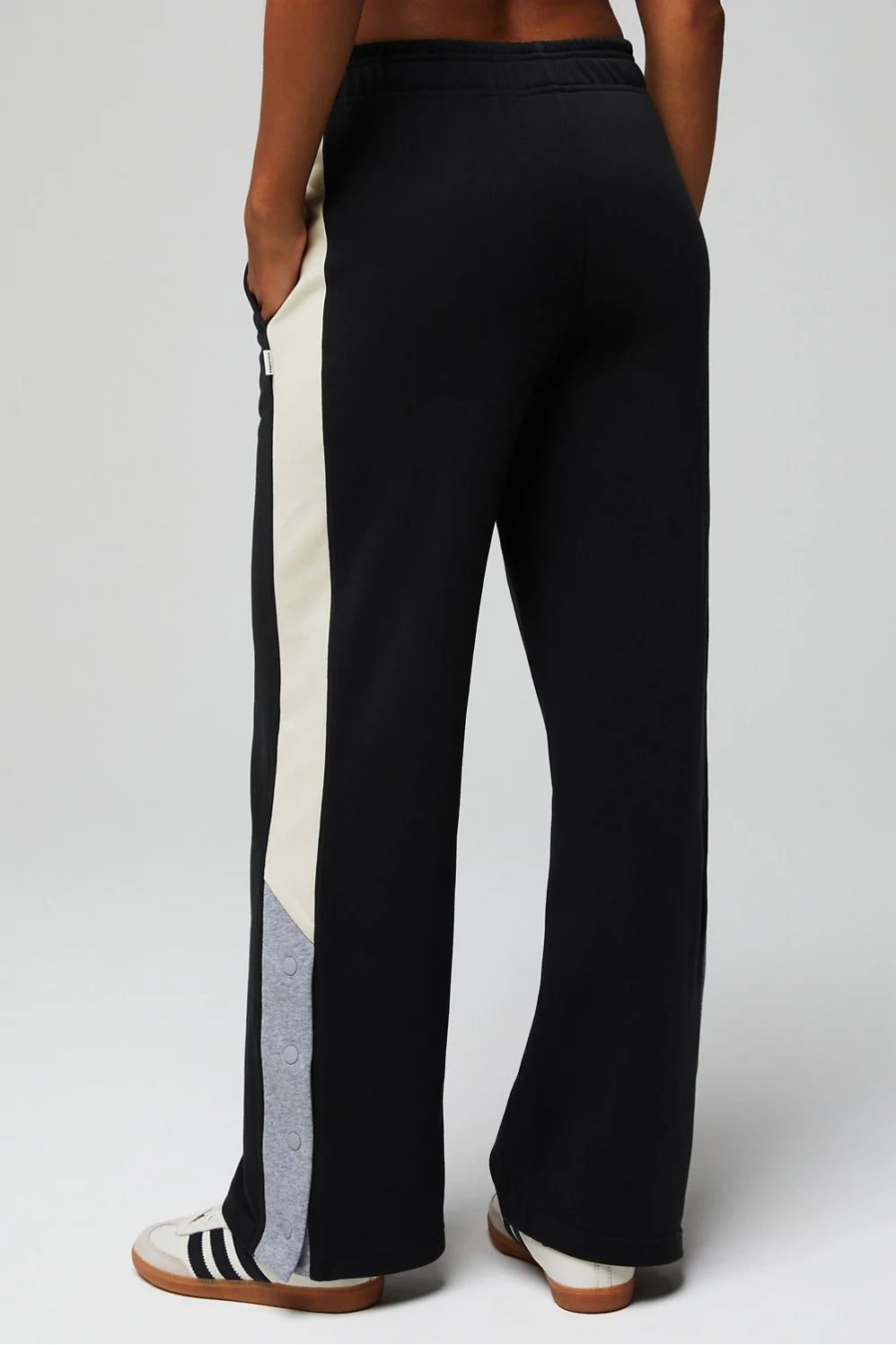 Year Round Terry Wide Leg Snap Pant | Fabletics - North America