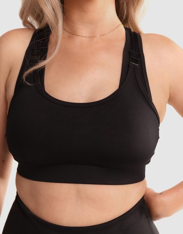 Mama Magnetic Feeding Crop Bra - Black | THE ICONIC (AU & NZ)