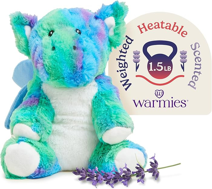 Amazon.com: warmies Microwavable & Weighted Stuffed Animals, Baby Dragon - Heated Stuffed Animal ... | Amazon (US)