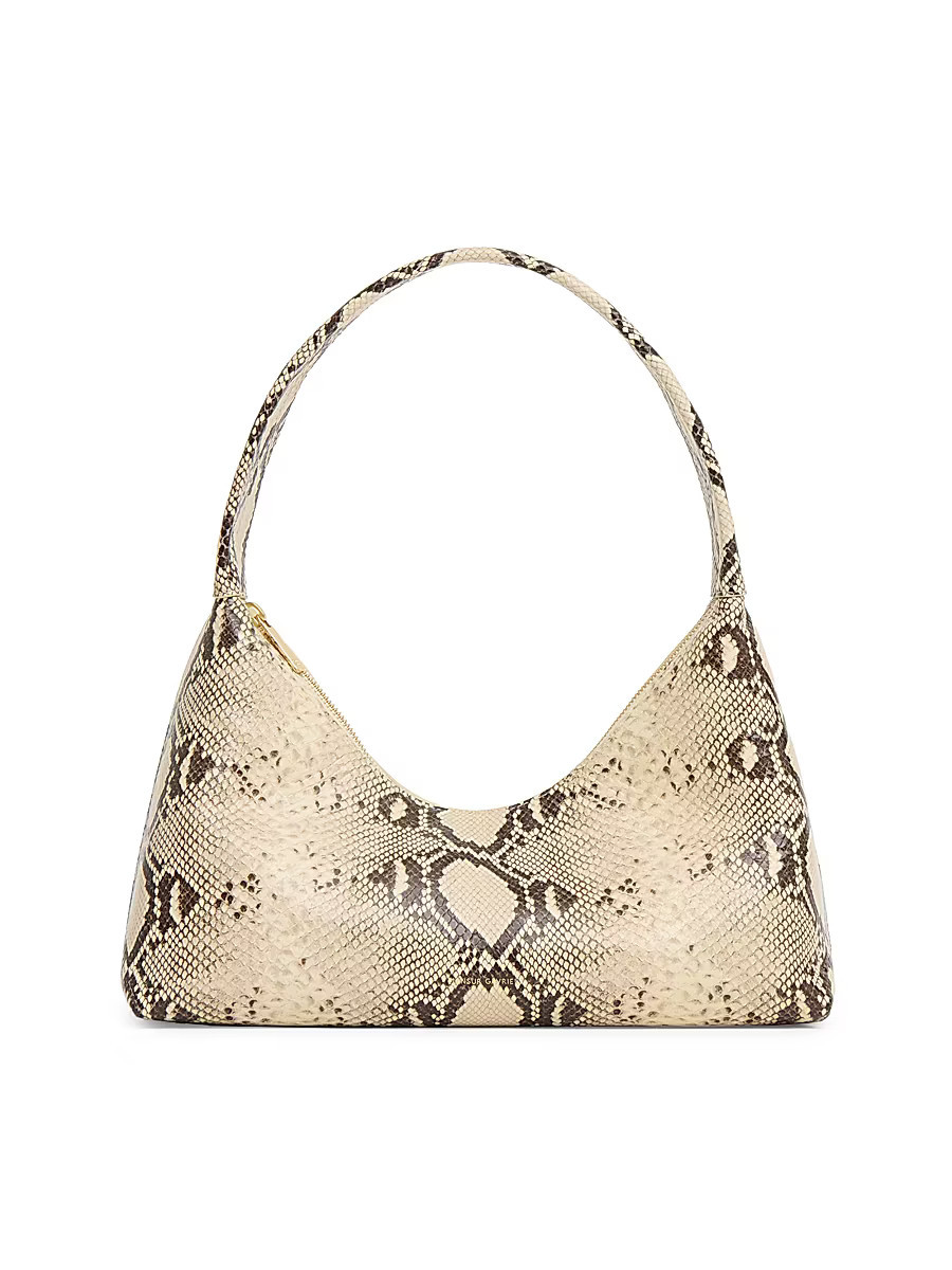 Women's Candy Snake-Embossed Leather Baguette - Roccia | Saks Fifth Avenue