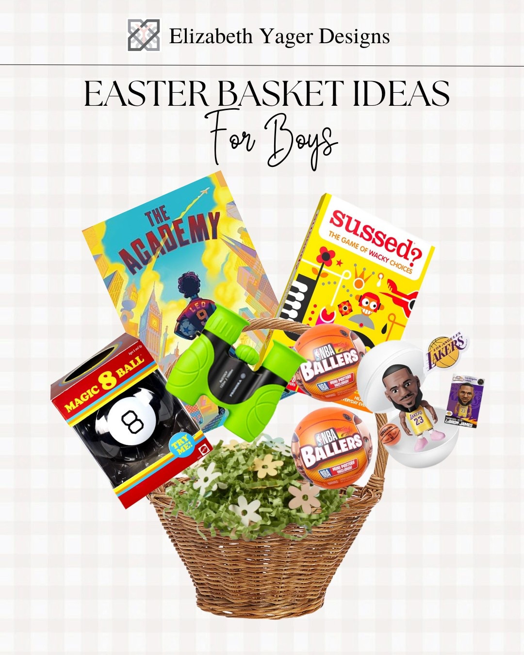 Easter Basket Ideas for Boys 4+ 🐰🎨

Building the perfect Easter basket for your little guy? Here are some fun, creative, and screen-free ideas he’ll love!

🛞 Outdoor Fun: binoculars or walkie talkies..
🦖 Cool Toys: Hot Wheels, LEGO sets, dinosaur figures, or a fidget popper.
📚 Books He’ll Love: An adventure-filled story, an interactive activity book, or a fun joke book.
🎨 Creative Play: Science experiments and voice changers
🧢 Wearable Gifts: A new ball cap, sunglasses, or fun Easter-themed socks.

Everything is linked in my LTK for an easy, stress-free Easter basket! 🐣💙 #EasterBasketIdeas #BoysGiftGuide #EasterGifts

#LTKFamily #LTKKids #LTKSeasonal