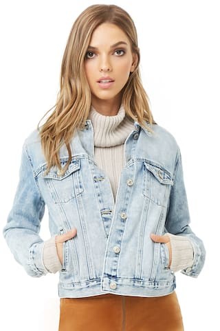 Button-Front Denim Jacket | Forever 21 (US)