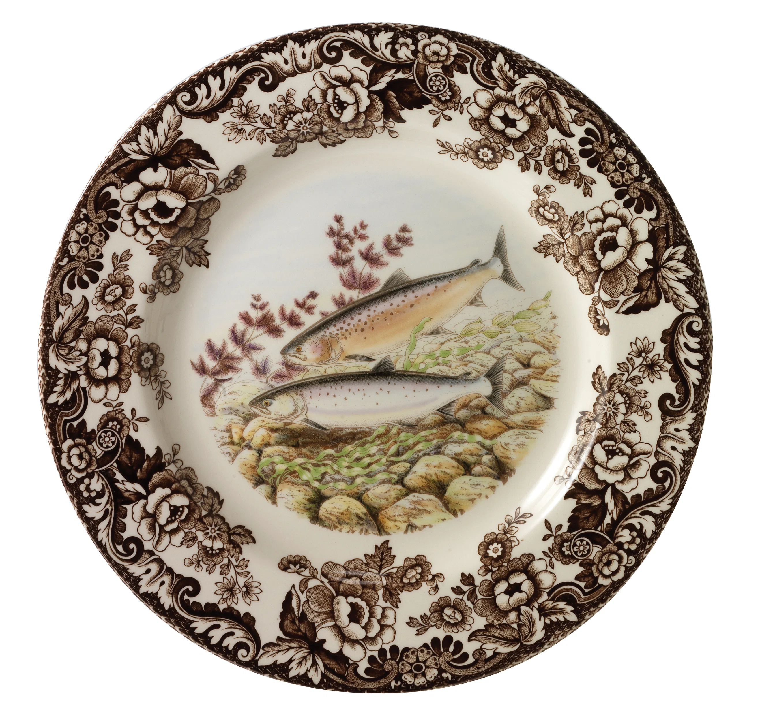Spode Woodland Fish Salad Plate 8" Salmon | Wayfair North America