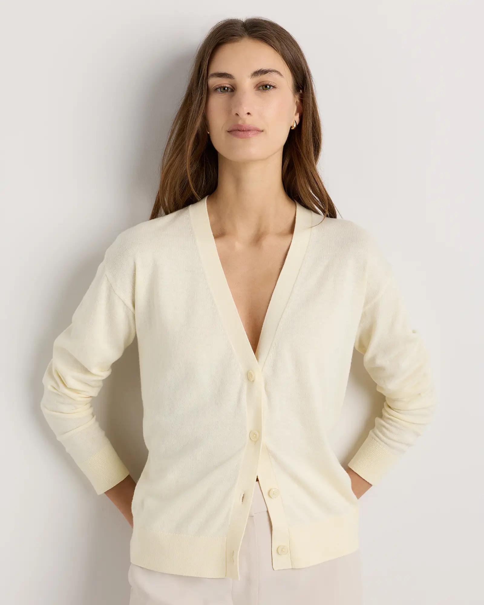 Lightweight Cotton Cashmere Cardigan | Quince