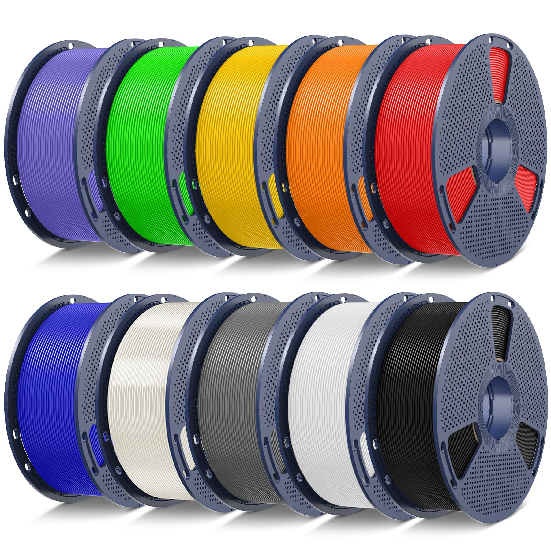 SUNLU 10kg PLA 3D Printer Filament Bundle,Neatly Wound PLA Filament 1.75mm ±0.02mm, 1kg per Spoo... | Amazon (US)