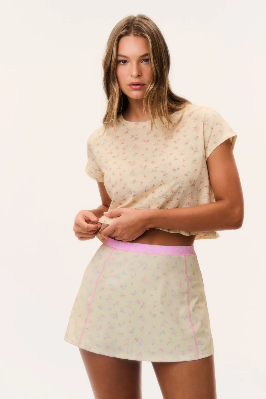 Annelie Lemon Haze Active Skort | LoveShackFancy