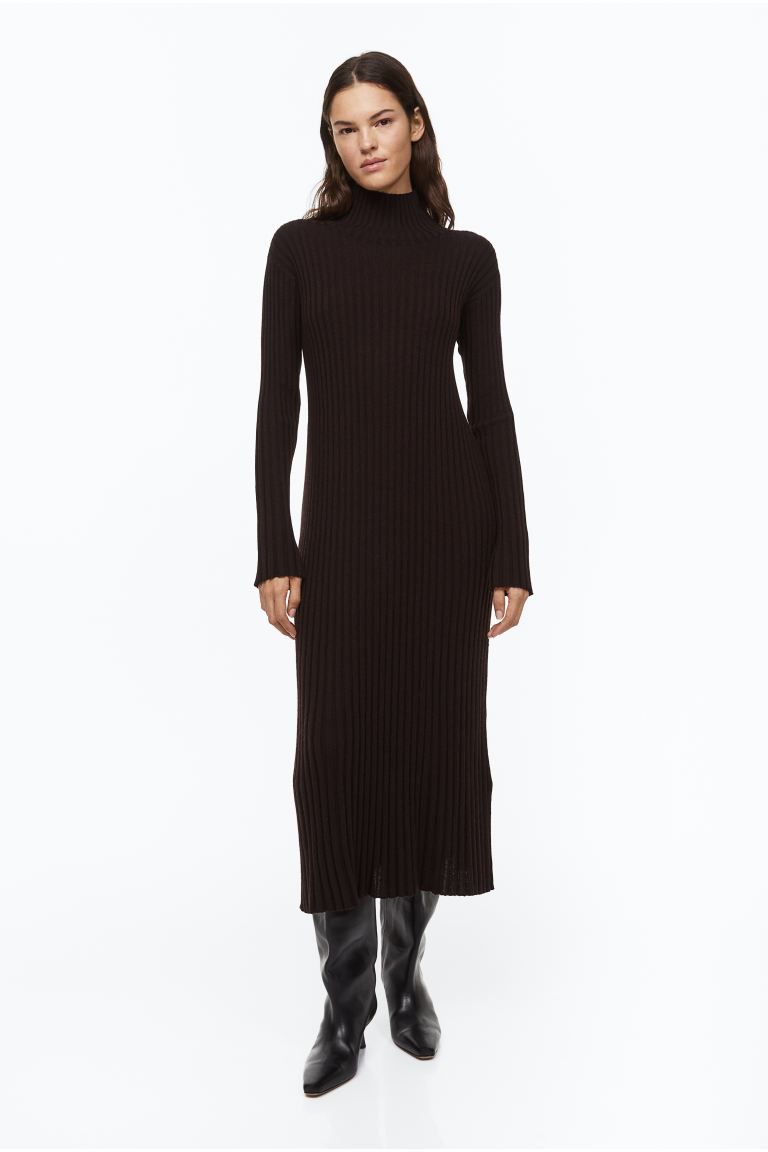 Rib-knit Merino Wool Dress | H&M (US + CA)