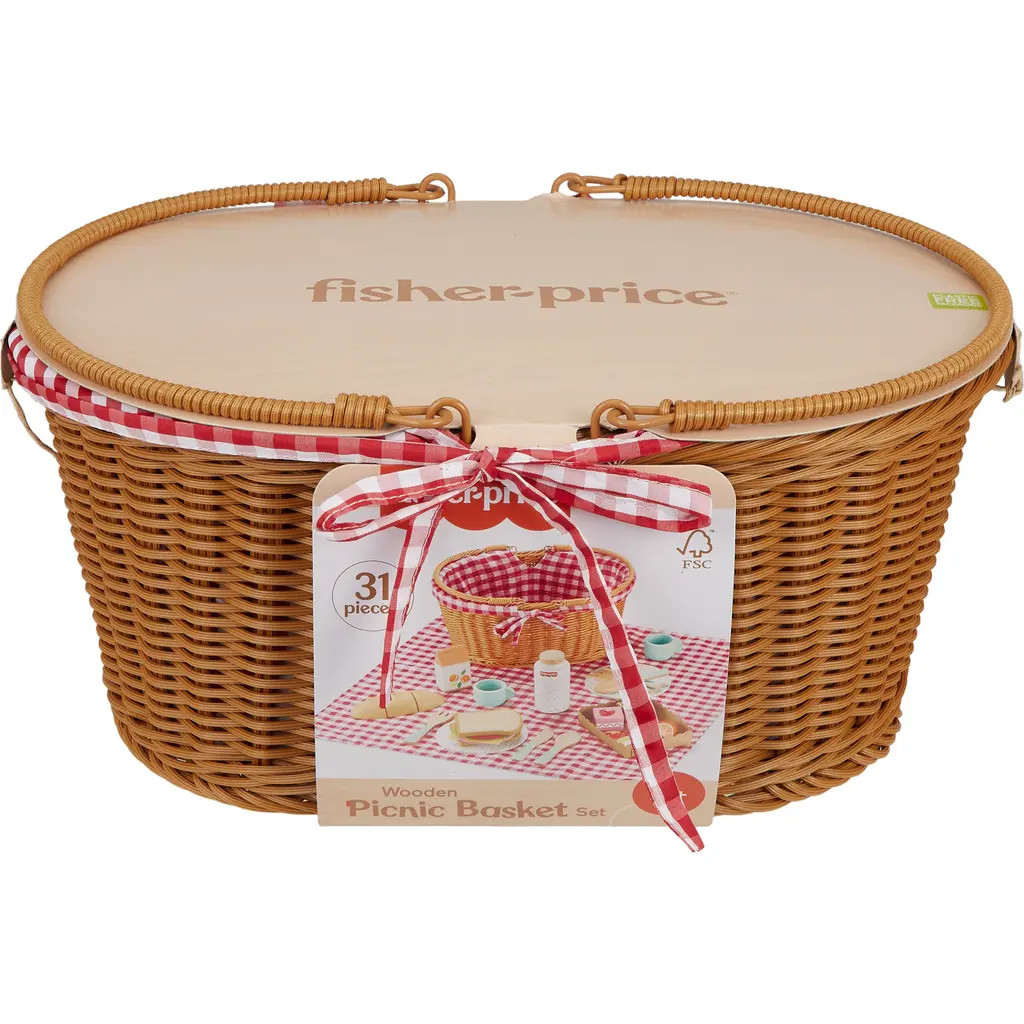 FISHER PRICE Wooden Picnic Basket Playset in None at Nordstrom | Nordstrom
