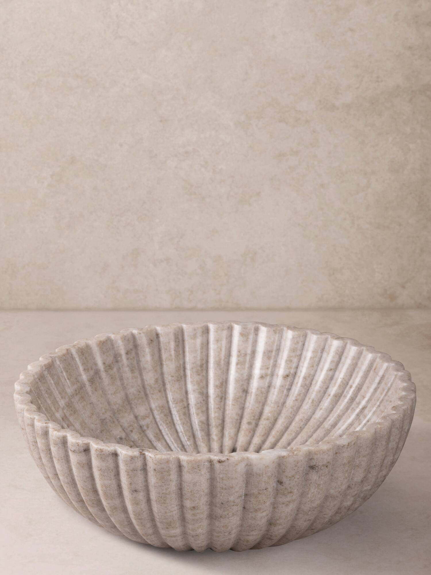 GAURI KOHLI - Cairo Marble Bowl - Shades of beige and brown | Best Buy U.S.