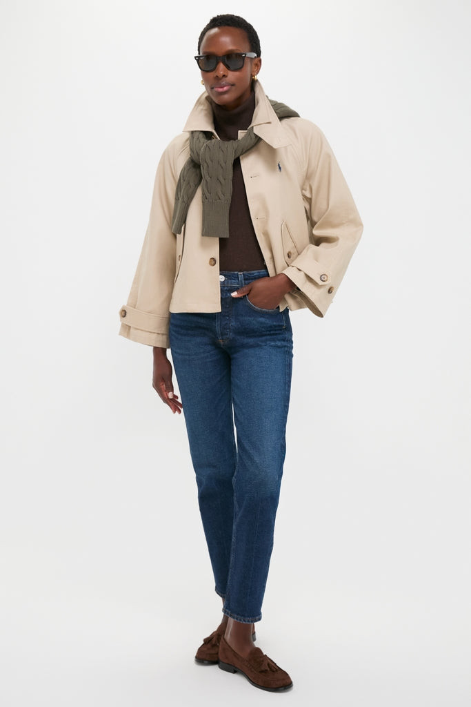 Beige Cotton Double Cloth Woven Jacket | Tuckernuck (US)