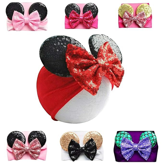 Mouse Ears Headband/Headwrap - Toddler, Baby, Kids - Party supplies - Red | Amazon (US)