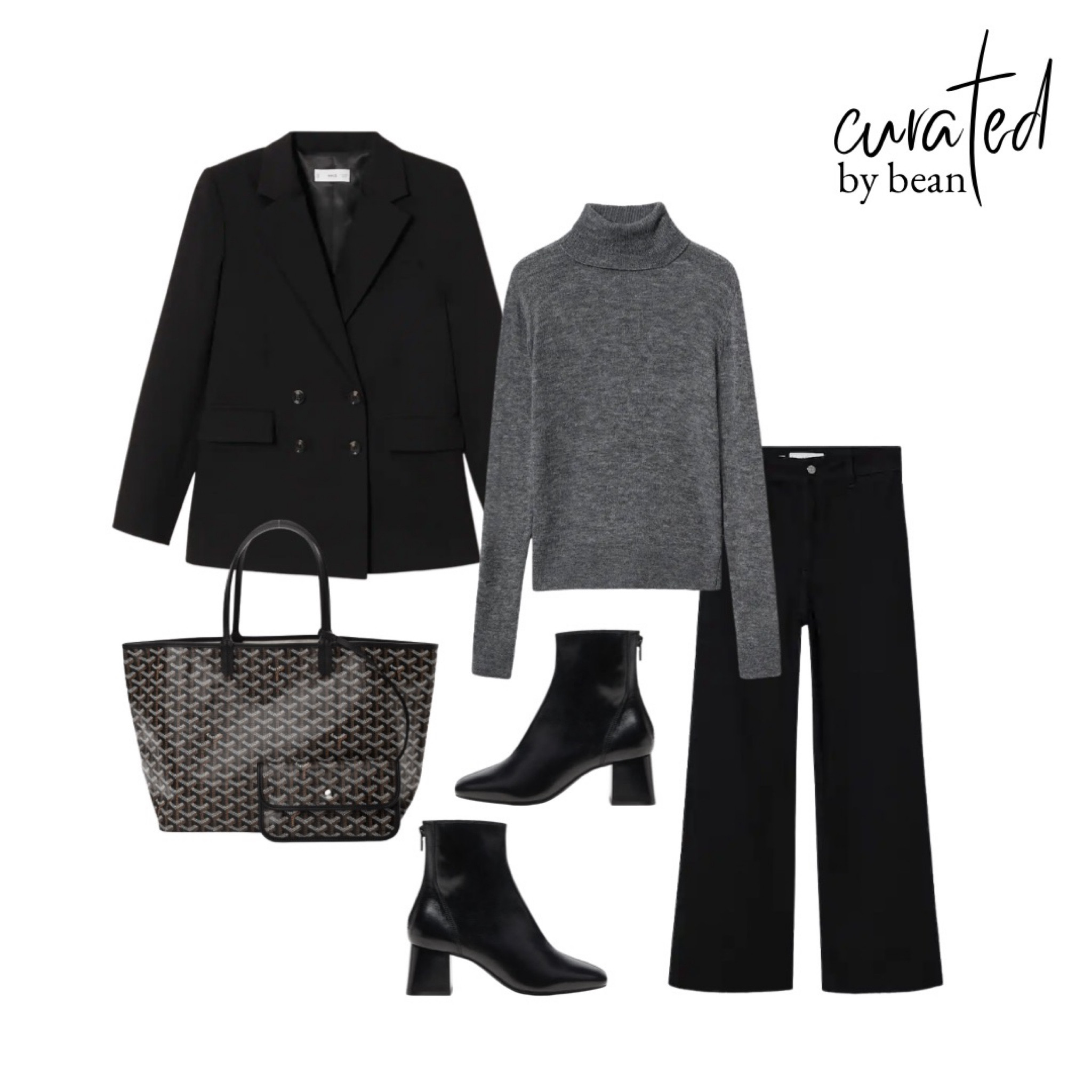 January capsule, capsule wardrobe, turtleneck sweater, leather boots, blazer, business casual, business casual for women 

#LTKSeasonal