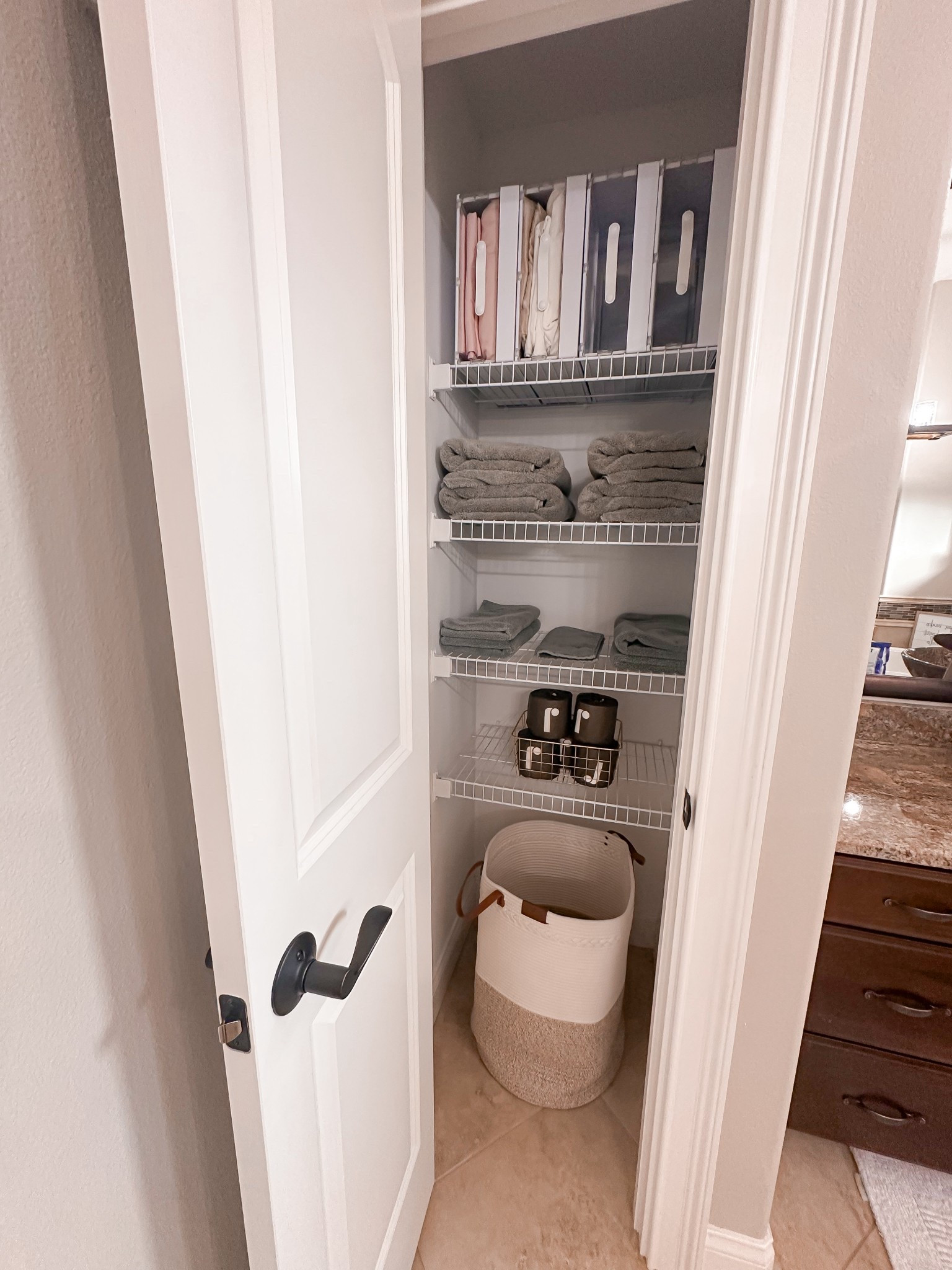 Bathroom organization/ linen closet organization 

#LTKHome #LTKSaleAlert #LTKFindsUnder50