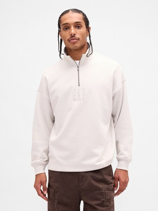 Heavyweight Oversized Logo Quarter-Zip Pullover | Gap (US)