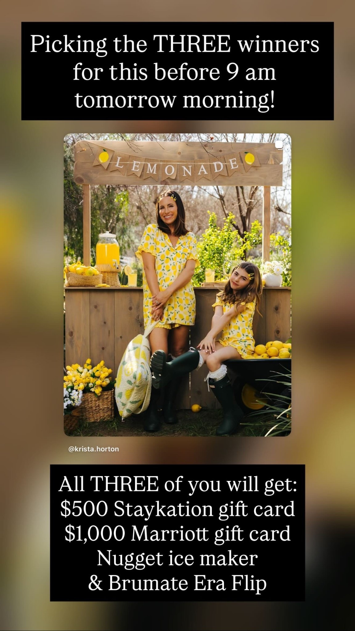 Picking the THREE winners for this before 9 am tomorrow morning!  All THREE of you will get:
$500 Staykation gift card
$1,000 Marriott gift card
Nugget ice maker 
& Brumate Era Flip