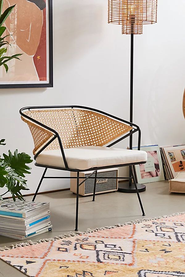 Carole Rattan And Metal Chair | Urban Outfitters (US and RoW)