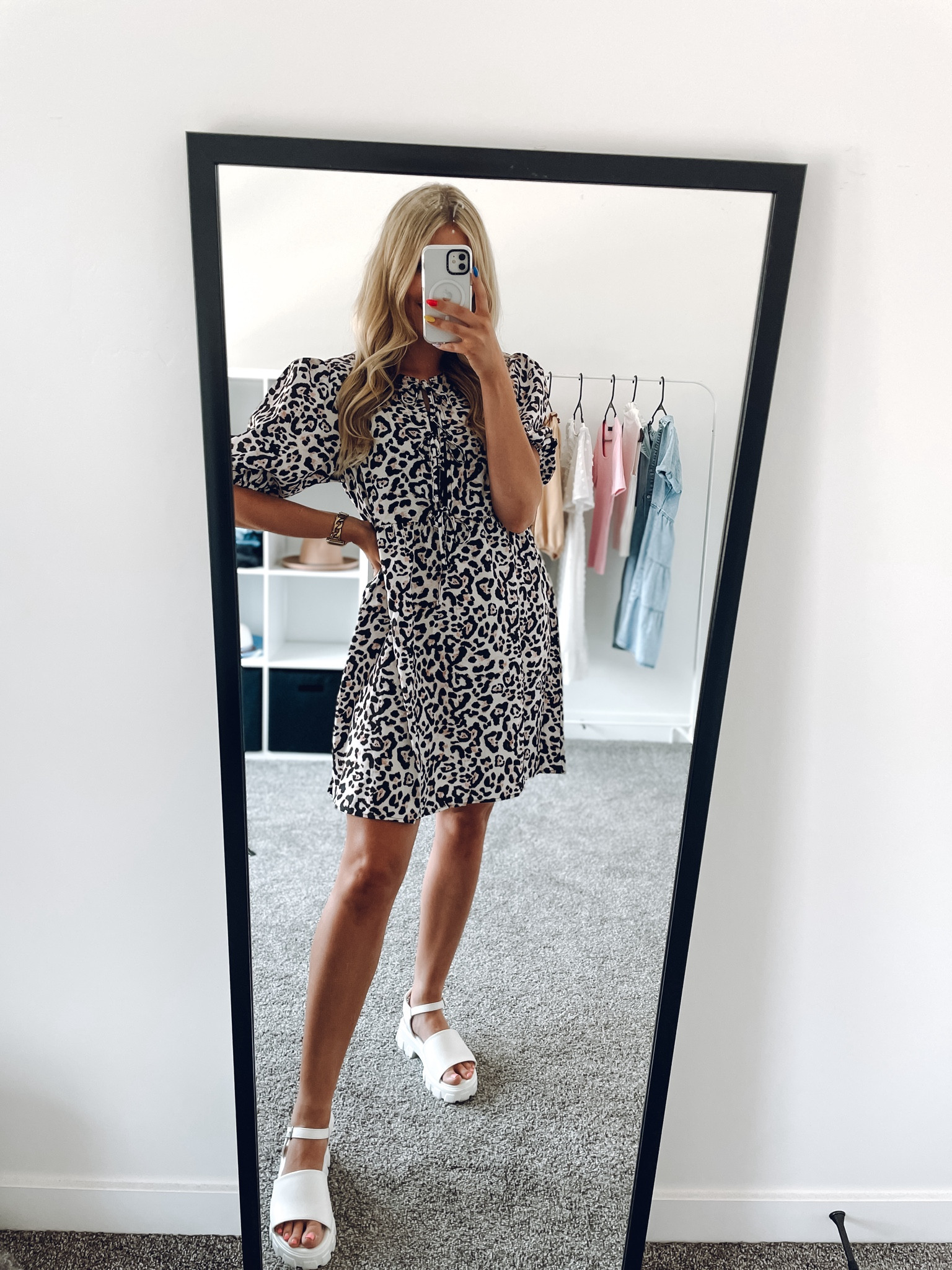 okay I’m obsessed with this leopard animal print dress with bows!! like are we kidding?!!! true to size, wearing M!
sandals are true to size!

| dress | teacher outfit | back to school | first day of school outfit | work outfit | womens fashion | amazon fashion | cheetah | leopard 

#LTKWorkwear #LTKBacktoSchool #LTKFindsUnder50