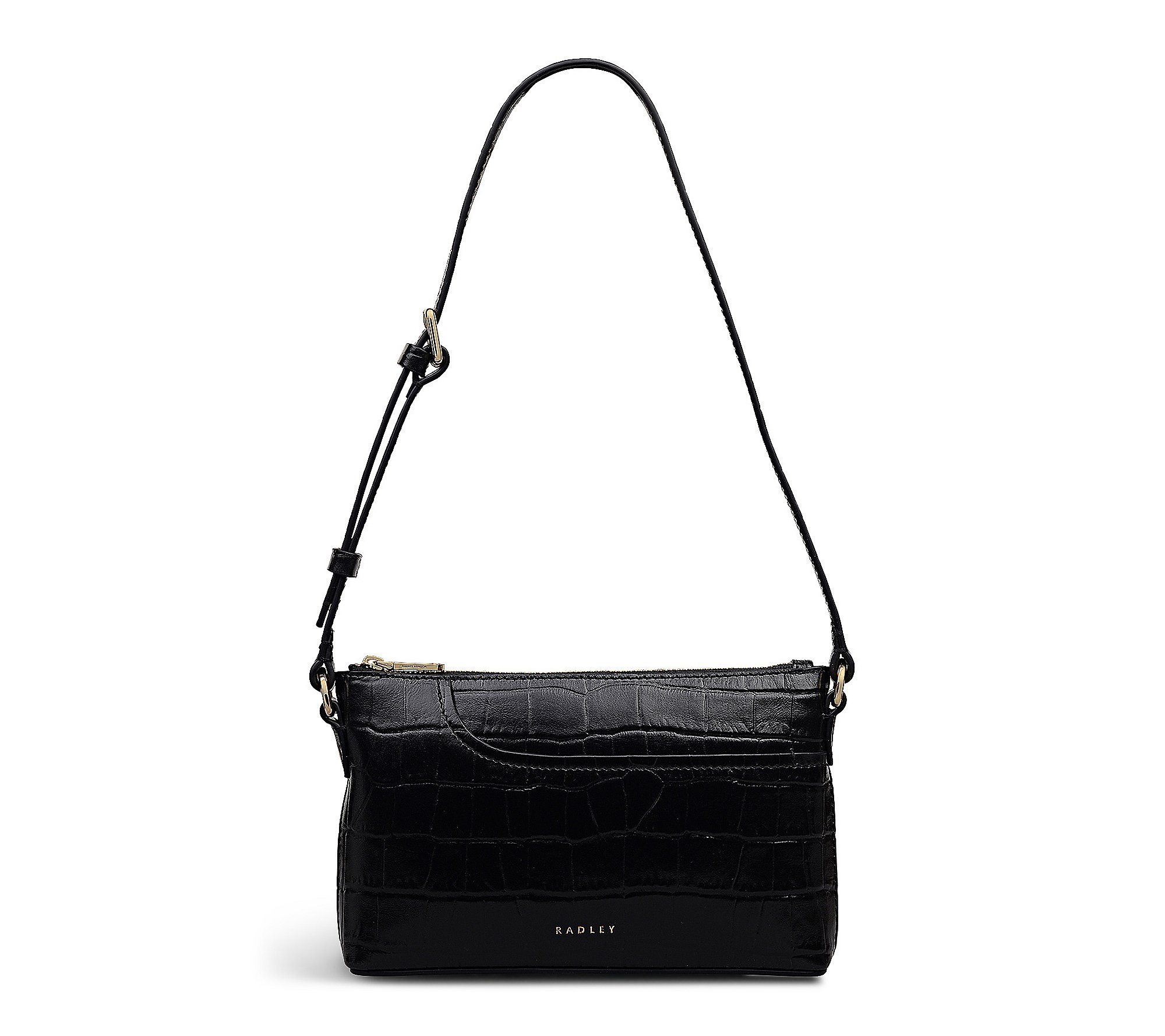 RADLEY Pockets - Faux Croc Mini Zip Top Shoulde r Bag | QVC