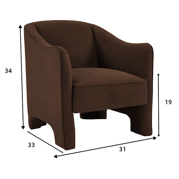Laszlo Accent Chair, Chocolate | At Home