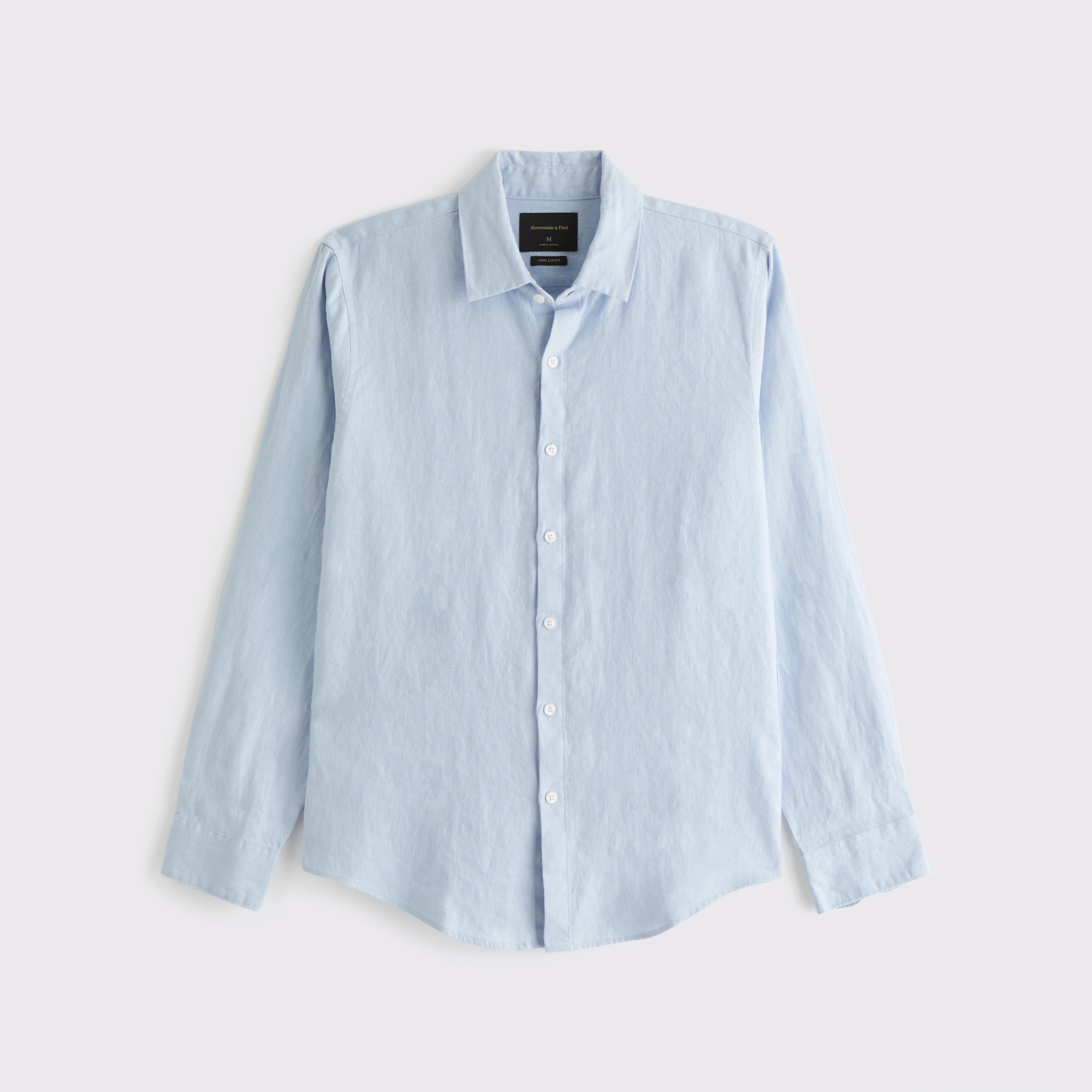 The A&F Collins Linen-Blend Shirt | Abercrombie & Fitch (US)